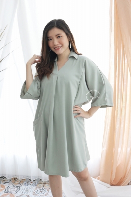  YEONG DRESS Dress Hamil Menyusui Modis - DRO 1031 HIJAU 2